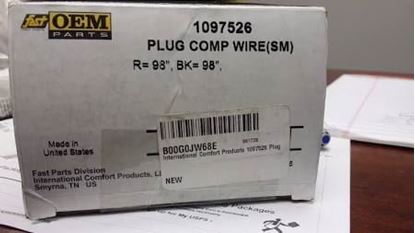 Picture of COMPRESSOR WIRE PLUG For International Comfort Products Part# 1097526