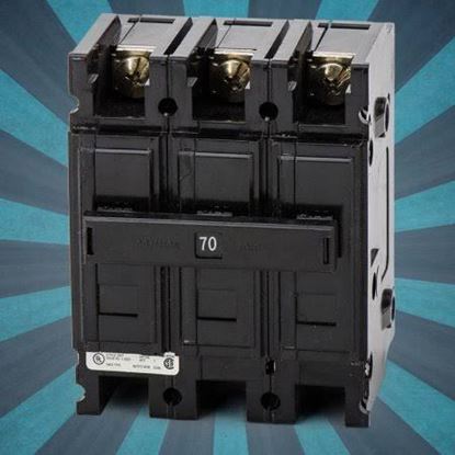 Picture of 70A 3P 240V Circuit Breaker For Cutler Hammer-Eaton Part# QC3070H