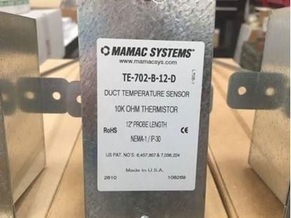 Picture of 6" 1K Ohm RTD Duct Temp Sensor For Mamac Systems Part# TE-702-B-3-B
