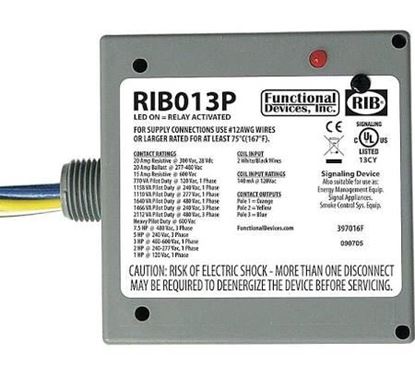 Picture of 120V 20A 3PST-N/O Pwr Ctrl Rly For Functional Devices Part# RIB013P