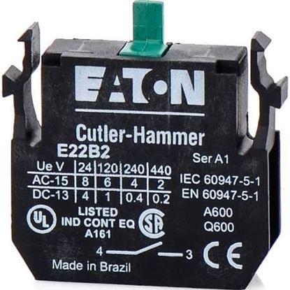 Picture of Contact block, 1 NO Contact For Cutler Hammer-Eaton Part# E22B2