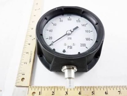 Picture of 0-200# 1/4"BTM 4.5"DIAL GAUGE For Kodiak Controls Part# 4501-4.5-4-200