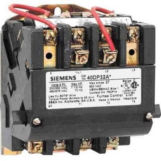 Picture of 120/240V 90AMP 3POLE CONTACTOR For Siemens Industrial Controls Part# 40HP32AA