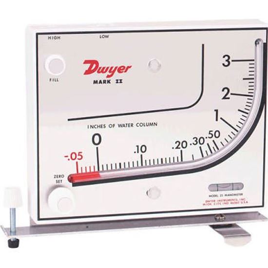 Picture of .1-0-1"WC PLASTIC MANOMETER For Dwyer Instruments Part# MARK II-40-1