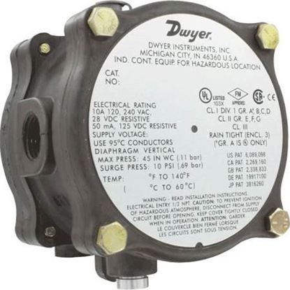 Picture of 3/11"WC XPrf Differential # Sw For Dwyer Instruments Part# 1950G-10-B-120-NA