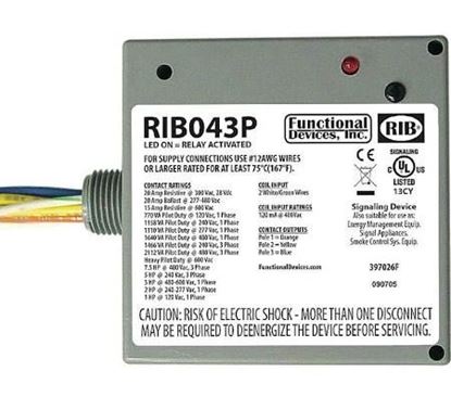 Picture of 480v 20a 3PST-NO EnclosedRelay For Functional Devices Part# RIB043P