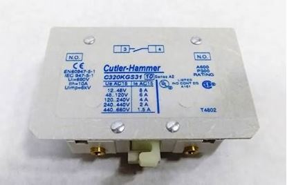 Picture of 1 N/O AUX FOR CONTACTOR For Cutler Hammer-Eaton Part# C320KGS31