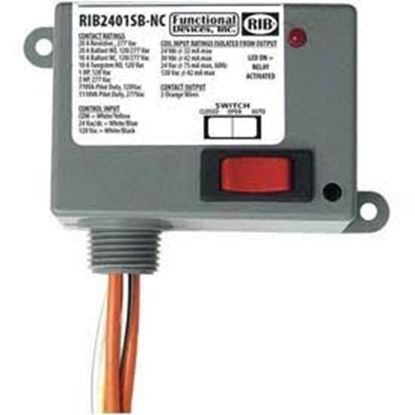 Picture of 24VAC/DC;120V 20A SPST-NC W/OR For Functional Devices Part# RIB2401SB-NC