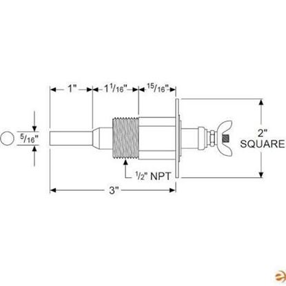 Picture of 1/2"PROBE, W/SHORT CERAMIC  For Hydrolevel Part# EL1220-SV