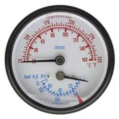 Picture of Temperature & Pressure Gauge For Burnham Boiler Part# 100282-03