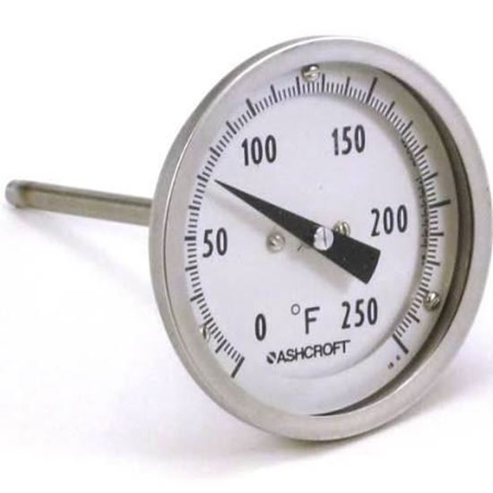 Picture of 0/250F THERMOMETER,1/2"BOT. For Ashcroft Part# 30EI60E040-0/250F