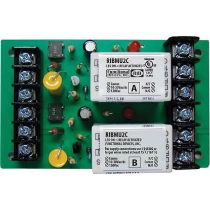 Picture of 2 SPDT 10-30vac/dc120v,2 RELAY For Functional Devices Part# RIBMU2C