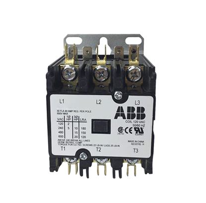 Picture of 3Pole30Amp 208/240V Contactor for ABB Part# DP30C3P-2