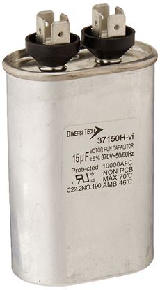 Picture of 15Mfd 370V Oval Run Capacitor for DiversiTech Part# 37150H
