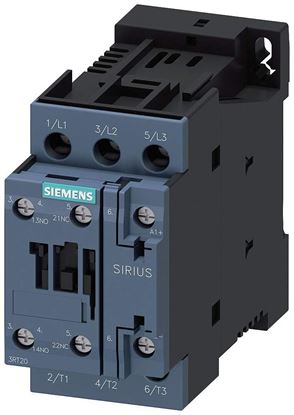 Picture of Cntctr 32A 24Vdc 1No/1Nc Scrw for Siemens Industrial Controls Part# 3RT2027-1BB40