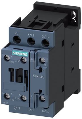 Picture of 3Pole 120V Sz 0 Contactor for Siemens Industrial Controls Part# 3RT2026-1AG20
