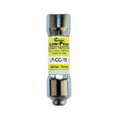 Picture of 15A, 600VAC/150VDC TIME D FUSE for Bussmann Fuse Part# LP-CC-15