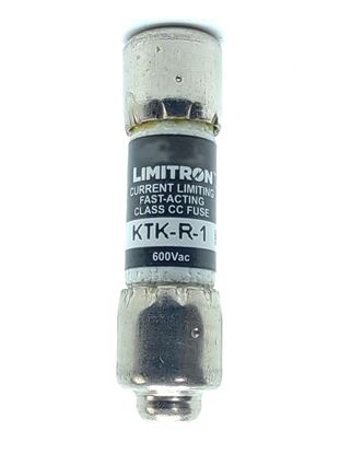 Picture of 1A-600VAC CLASS CC FAST ACT for Bussmann Fuse Part# KTK-R-1