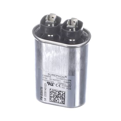Picture of Lennox 100600-10 Run Cap 12.5 Mfd @ 370Vac Oval Part# 83W76