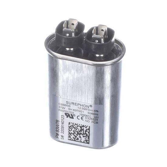 Picture of Lennox 100600-10 Run Cap 12.5 Mfd @ 370Vac Oval Part# 83W76