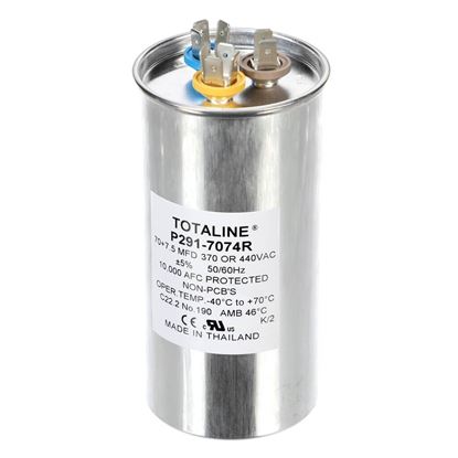 Picture of Carrier Run Cap Rnd 440V 70/7.5 Mfd Part# P291-7074R
