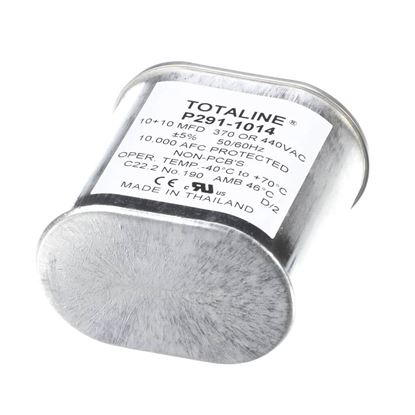 Picture of Carrier 10/10Mfd 440V Oval Run Capacit Part# P291-1014