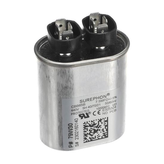 Picture of Lennox Run Capacitor, 7.5 Mfd, 440V, Oval Part# 79W30