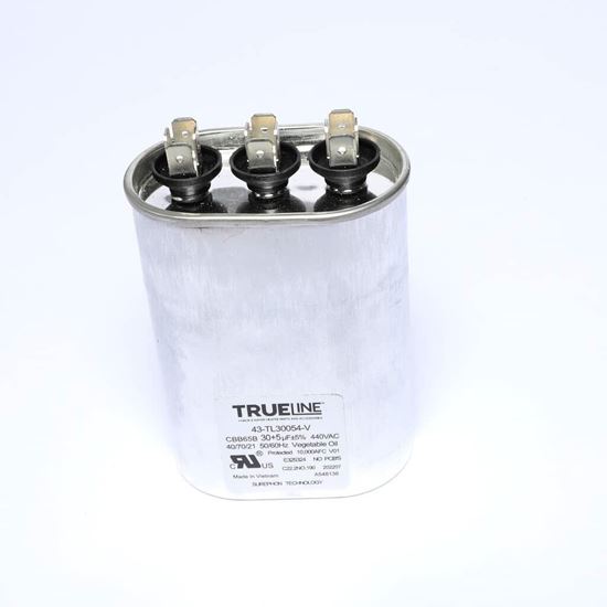 Picture of Rheem Capacitor - 30/5/440 Dual Oval Part# 43-TL30054-V