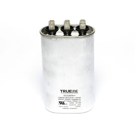 Picture of Rheem Capacitor - 45/3/440 Dual Oval Part# 43-TL45034-V