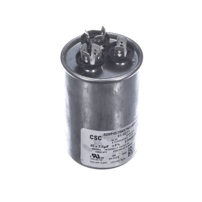 Picture of Nortek Run Cap, Dual Round,370v,7.5+45uf Part# 01-0271