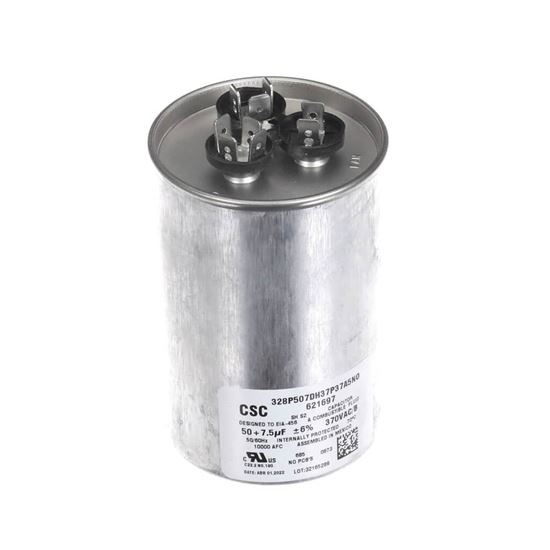 Picture of Nortek Run Cap,dual Round,370v,7.5+50uf Part# 01-0273