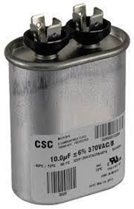 Picture of 10MFD 370V Oval Run Capacitor For York Part# S1-024-20046-700