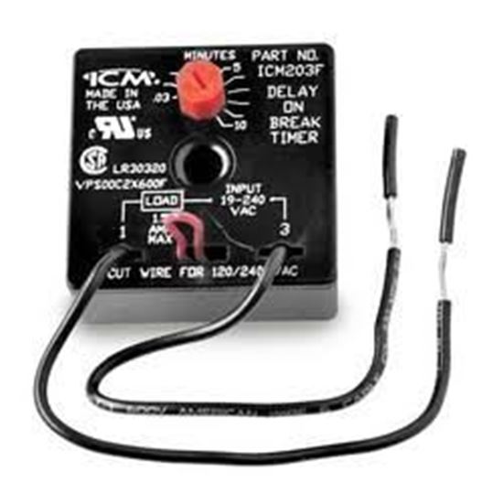 Picture of 10MIN ADJ W/6"WIRE DLY ON BRK For ICM Controls Part# ICM203F