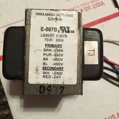 Picture of 230V-24V 75VA TRANSFORMER For Liebert Part# E-007A