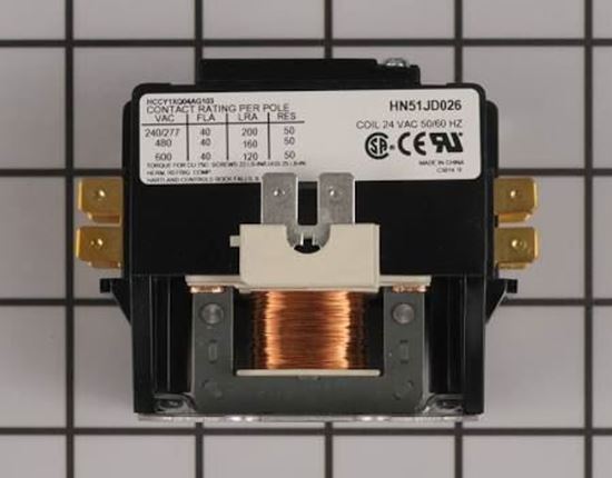 Picture of 24V 1P 40AMP CONTACTOR W/SHUNT For Carrier Part# HN51JD026