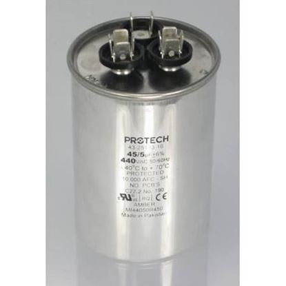 Picture of 55/10MFD 370V Rnd Run Capac. For Rheem-Ruud Part# 43-25133-29