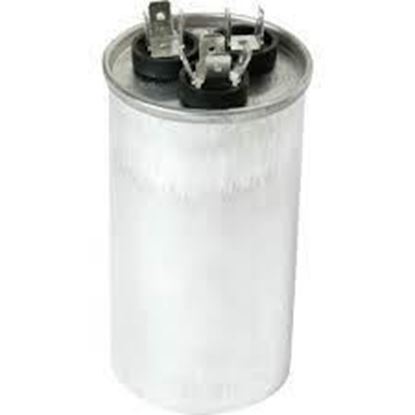 Picture of 55/5MFD 440V Rnd Run Capacitor For Trane Part# CPT0670