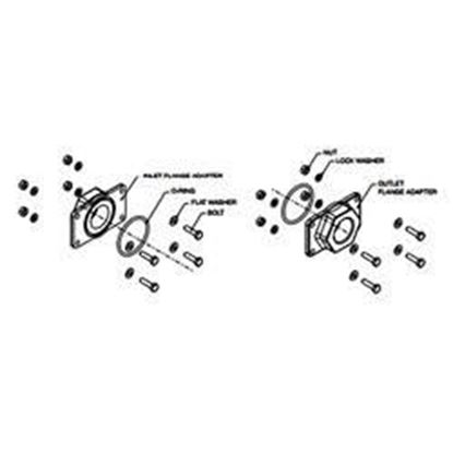 Picture of INLET/OUTLET Adpt/HwdKit 2" For ASCO Part# 296659-007