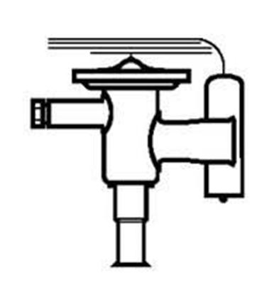 Picture of 1/4x3/8" Angle 5'Cap R134 TXV For Danfoss Part# 068U1839