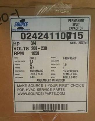 Picture of 3/4HP 208-230V 1050RPM 48 Mtr For York Part# S1-024-24110-715