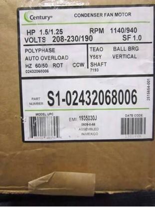 Picture of 1.5HP 1140/940 190/208/230-3PH For York Part# S1-024-32068-006