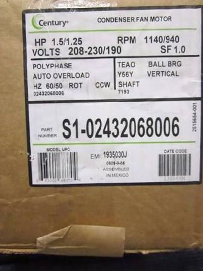 Picture of 1.5HP 1140/940 190/208/230-3PH For York Part# S1-024-32068-006