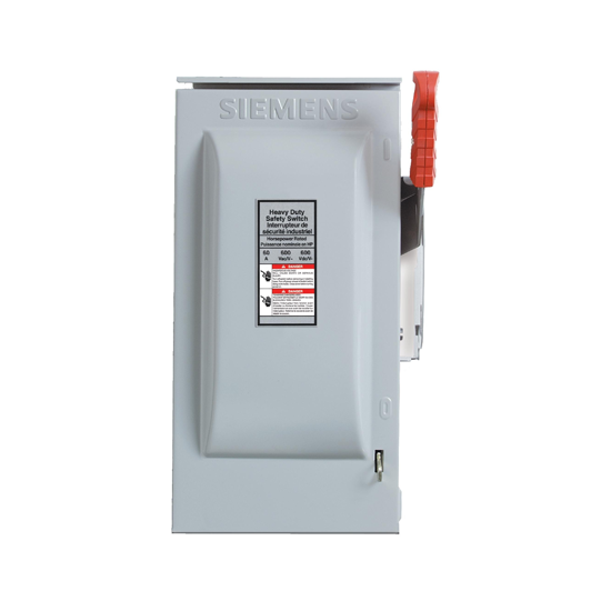 Picture of 60A 3P 480V/600V/3P,DISCONNECT For Siemens Industrial Controls Part# HF362