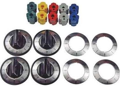 Picture of KNOB KIT,4KNOBSw/EXTRAS,BLACK For Robertshaw Part# 4590-764
