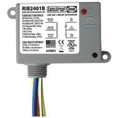 Picture of 24VAC/DC;120V 20A SPDT Enc Rly For Functional Devices Part# RIBT2401B