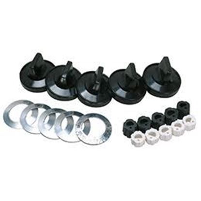 Picture of 5ct. BLACK,KNOB KIT For Robertshaw Part# 4590-211