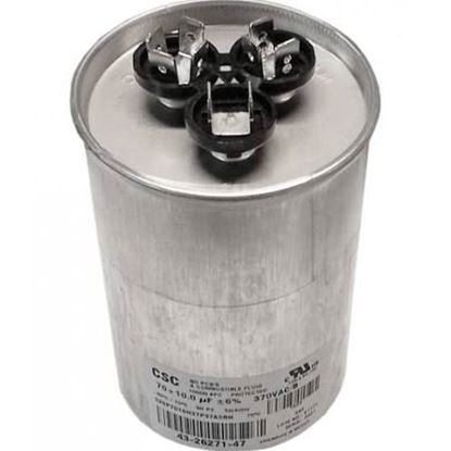 Picture of 70/10MFD 370V Dual Round Cap For Rheem-Ruud Part# 43-26271-47