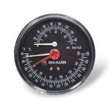 Picture of 60/360f 0/75# 1/4" T&P Gauge For Weil McLain Part# 380-000-000
