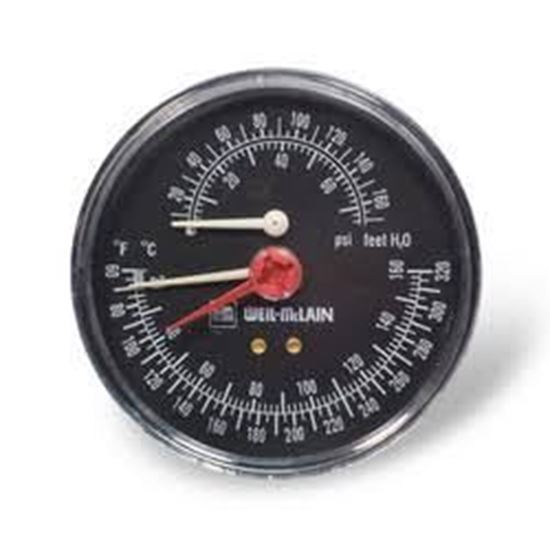 Picture of 60/360f 0/75# 1/4" T&P Gauge For Weil McLain Part# 380-000-000