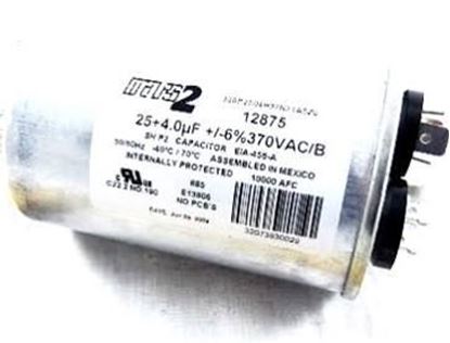 Picture of 25/4MFD 370V Rnd Run Capacitor For York Part# S1-024-23295-700